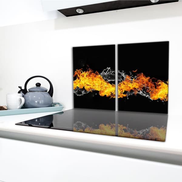 Glasbeskyttelsesplade til komfur 2x40x52 Fire