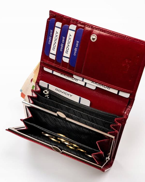 Rovicky damplånbok i läder med RFID