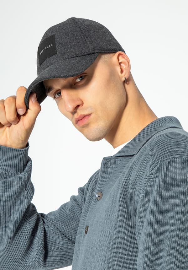 Wittchen herrkeps med märke, svart polyester
