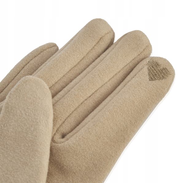 GFD-04 BEIGE SAMMETSHANDSKER FÖR DAM