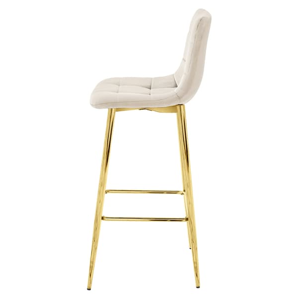 ARCETO pall - beige sammet / GYLLENE ben x 2