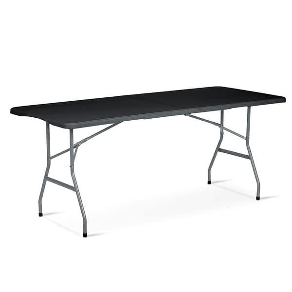 Sammenklappeligt havebord 180 cm Plonos sort
