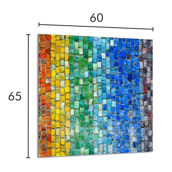GLASPANEL TIL KØKKEN 60x65 Farverig