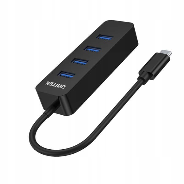 USB-C HUB Unitek H1117B 4xUSB-A 3.1, aktiv, 10W