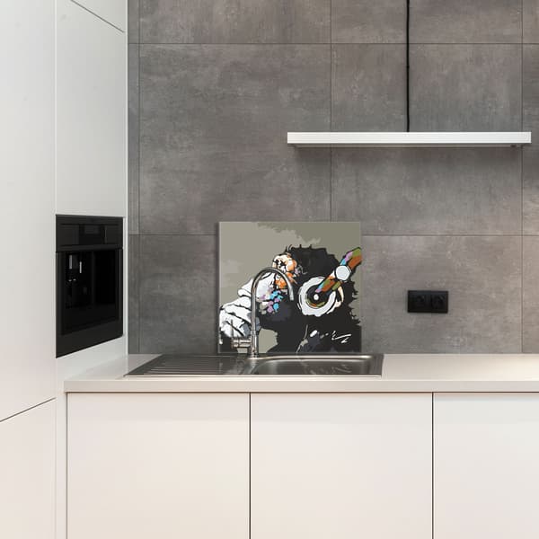 GLASPANEL FÖR KÖK 65x60 Musik
