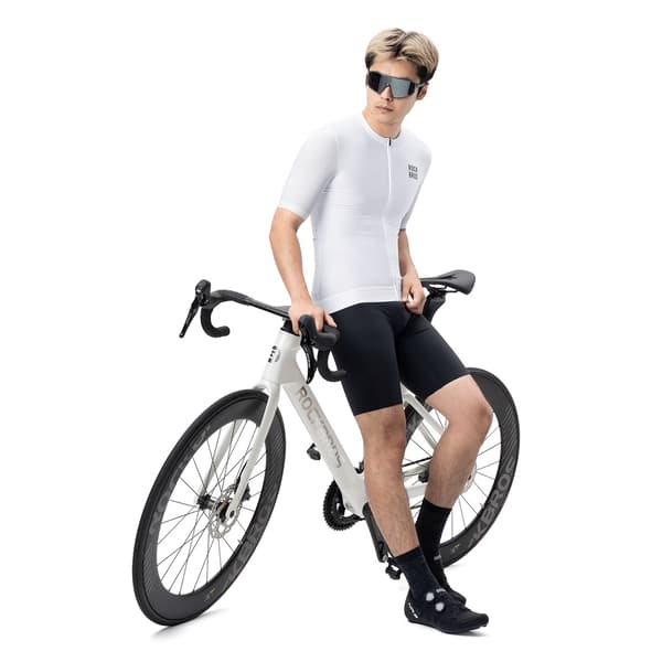 Kortärmad cykeltröja, storlek S, vit