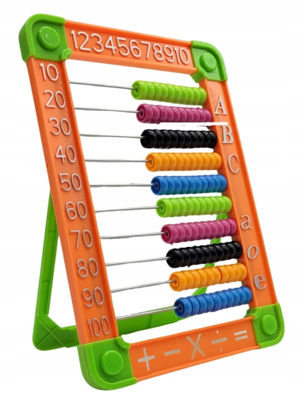 Färgglad farverig læreabacus traditionel stor 23 cm