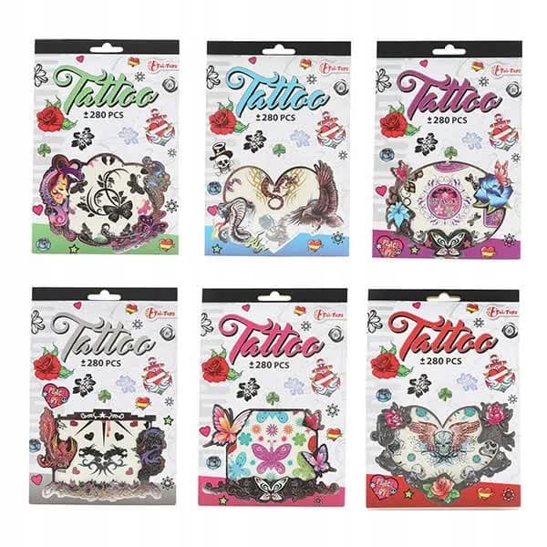 280 stk kunstneriske tatoveringer sæt