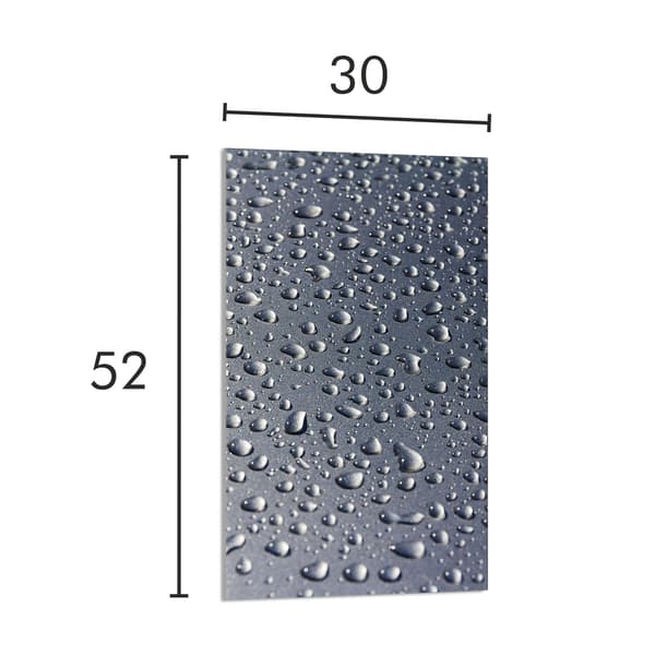 SKÄRBRÄDA I GLAS 30x52 Droppar