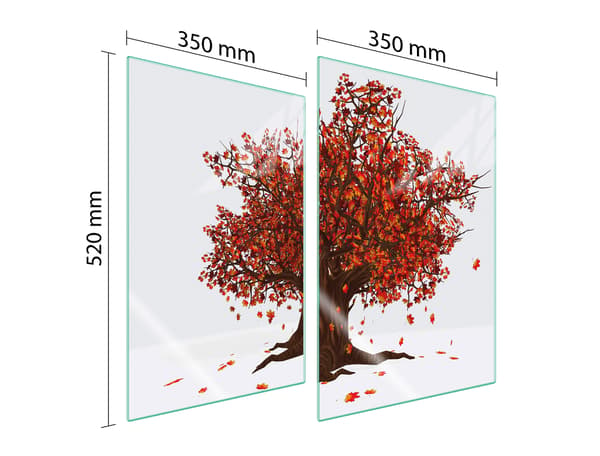 GLASSKYDDSPLÅT FÖR KÖK 2x35x52 TRÄD