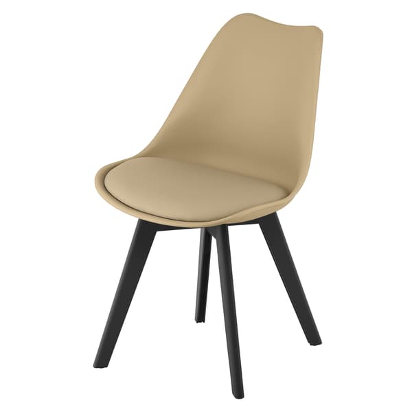 MARK stol - mørk beige / sorte ben x 4