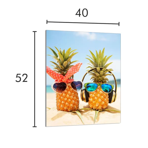 GLAS SKÆREBRÆT 40x52 Ananas