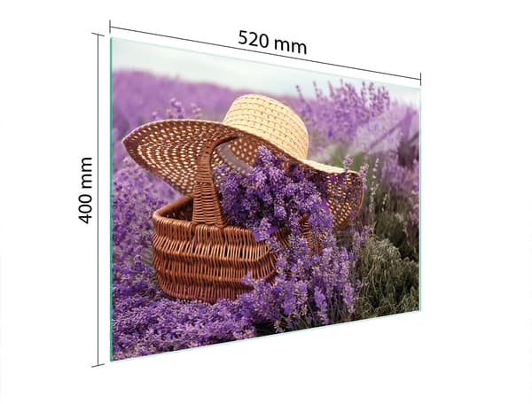 SKÄRBRÄDA I GLAS 52x40 LAVENDEL