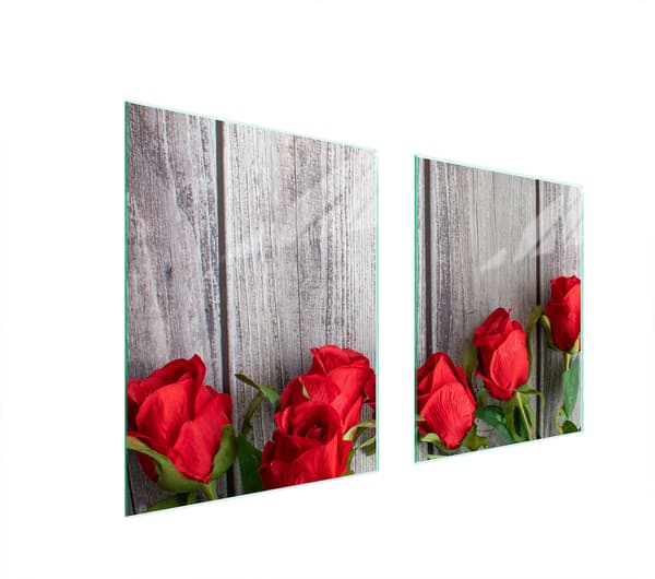 GLASSKYDDSPLÅT FÖR SPIS 85x52 ROSES