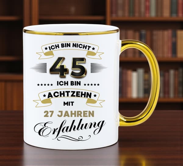 Rolig mugg, present till en 45-årsdag