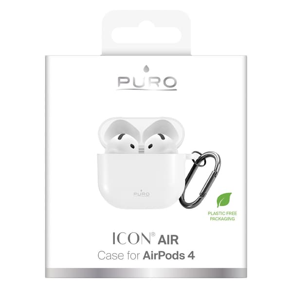 Silikonfodral för Airpods 4 hörlurar - vit