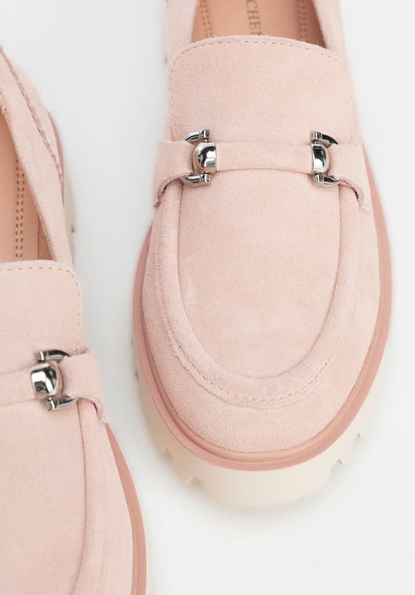 Wittchen Damloafers i Mocka med Spänne Rosa