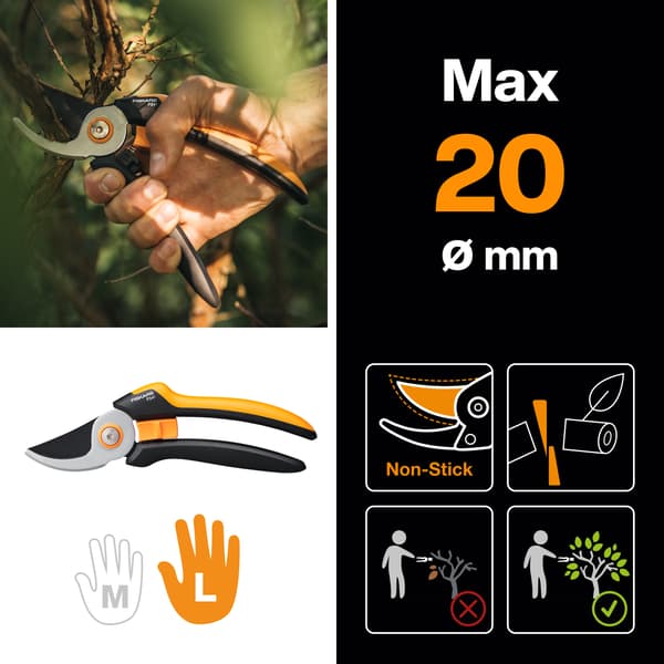 FISKARS SOLID Puutarhaleikkurit tuoreille versoille, terävät P341