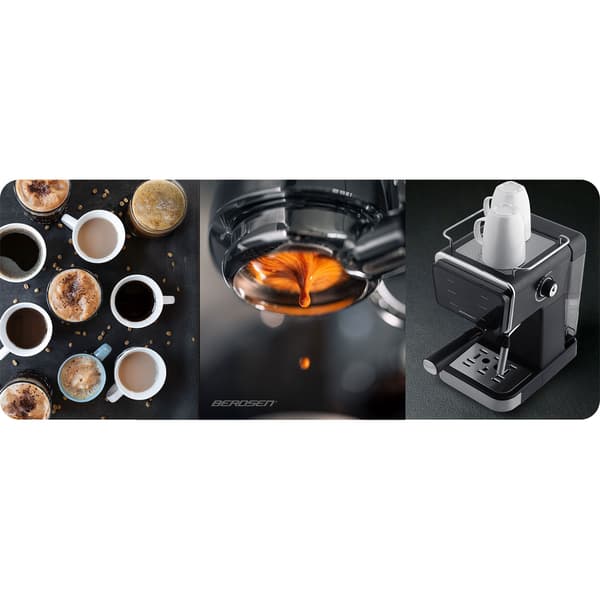 Berdsen BD-771 20 bar espressomaskine, sort