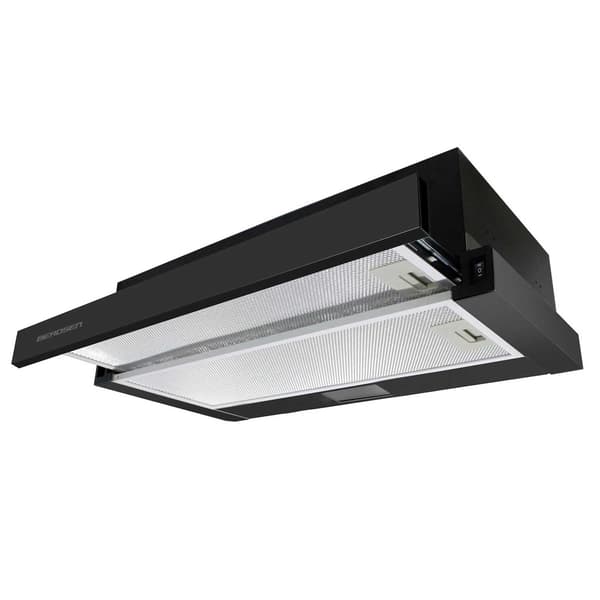 Teleskopisk emhætte 50 cm sort BT-234