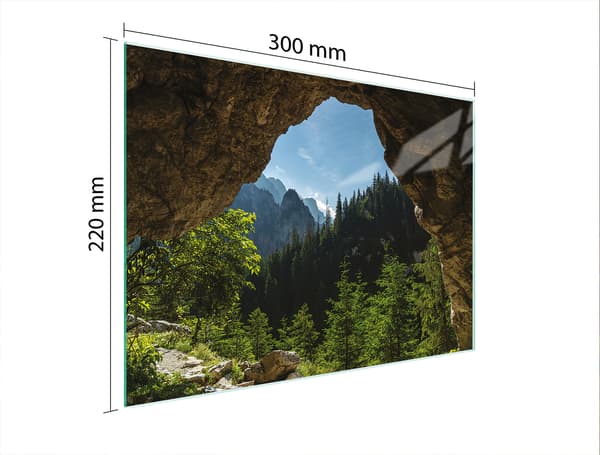 GLAS SKÆREBRÆT 30x22 TRÆ
