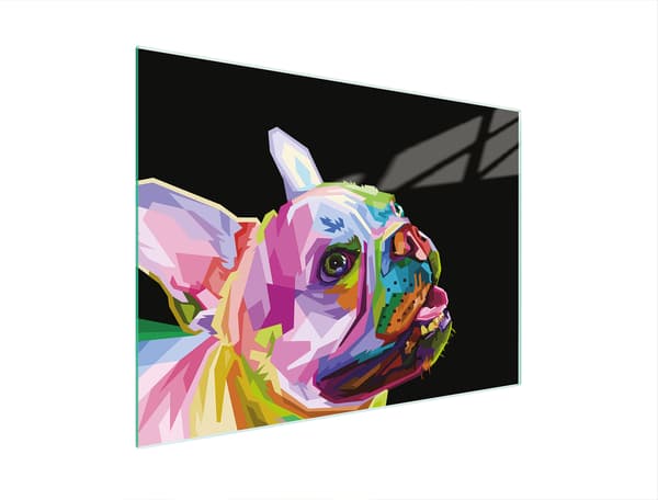 SKÄRBRÄDA I GLAS 30x22 HUND