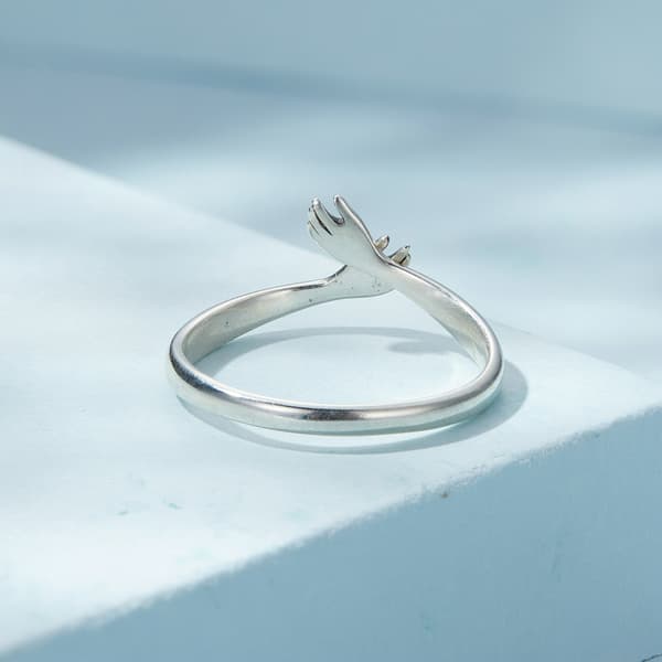 Anillo de Plata Ajustable Manos Plata 925