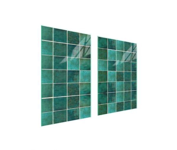 GLASSKYDDSPLATTA FÖR KÖK 65x52 GRÖN