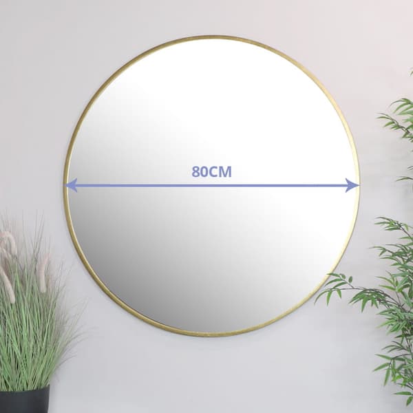 Spegel 80cm guldram