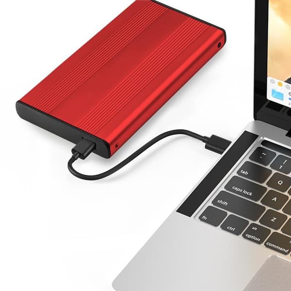 Qoltec-kabinet til HDD/SSD 2,5" SATA3 | USB 3.0 | Rød