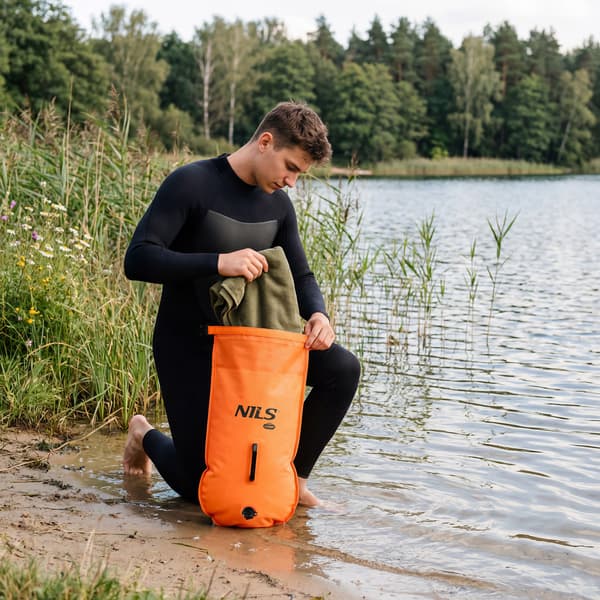 NC1772 oppustelig badebold 28L orange Nils Camp