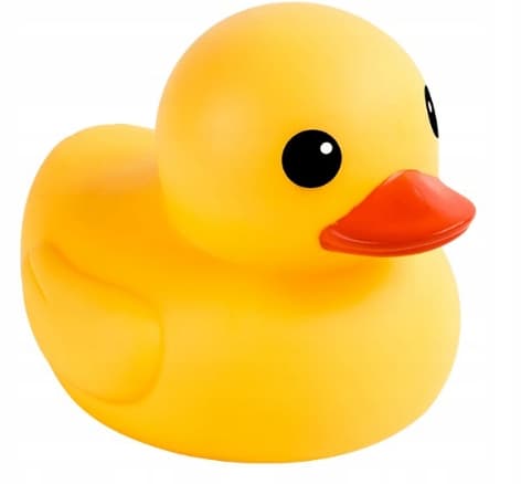 Rolig gummianka gul gåva