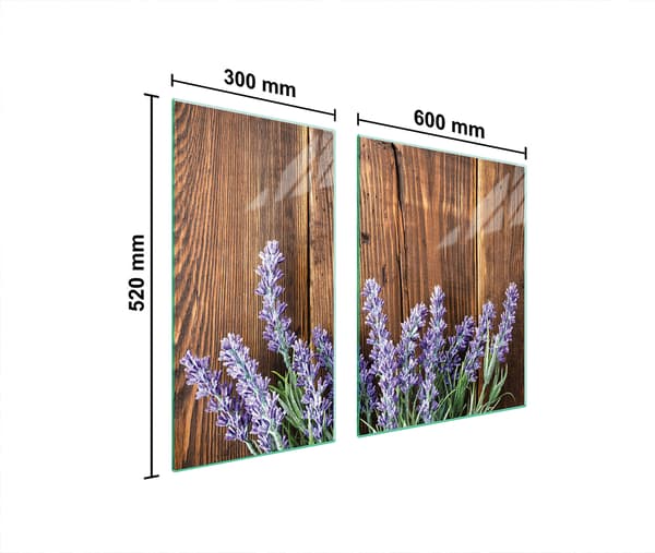 GLASSKYDDSPLÅT FÖR SPIS 90x52 LAVENDEL
