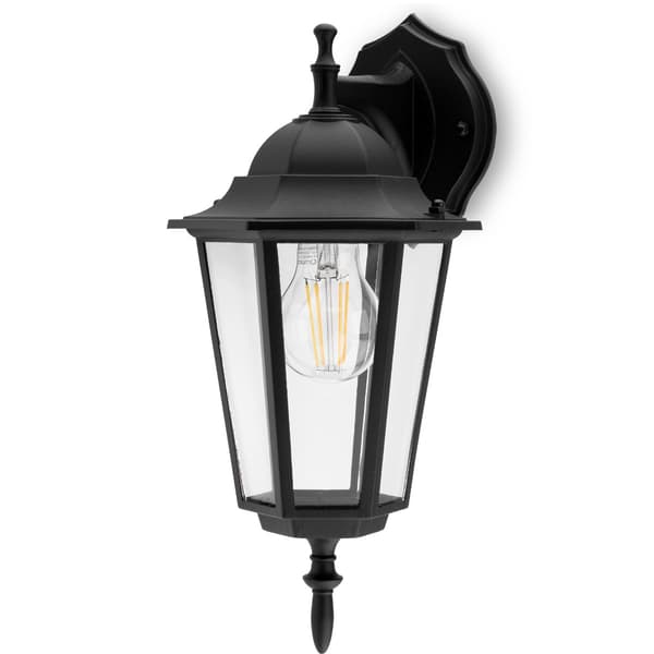 Ulkoilma seinävalaisin E27 lyhty alaspäin musta BELLIS LUMILED