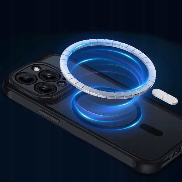 MAGSAFE ETUI MATSORT TIL APPLE IPHONE 16 PRO MAX + 2x GLAS