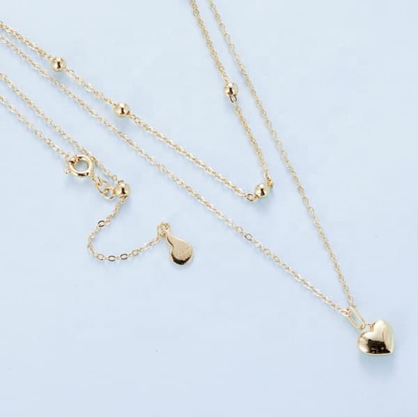 Collar de oro, collar de corazón, collar de plata 925, collar Trusky