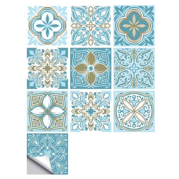 Selvklæbende PVC-patchwork-paneler sæt 10 stk tapet 20x20 cm zm-06-041