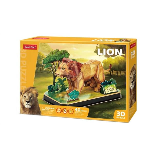 CUBIC FUN Cubic Fun 3D-pussel Djur LEJON 32470 40 bitar