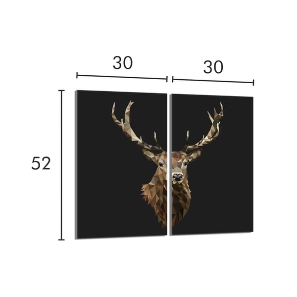 Glasbeskyttelsesplade til komfur 2x30x52 Deer