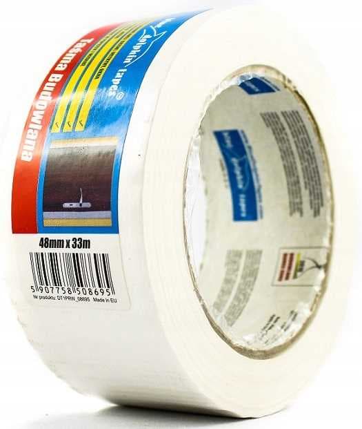 Blå delfintebud för byggdesign 48 mm x 33 m