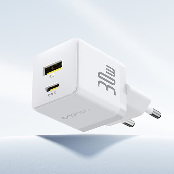 Palm 30W USB-C USB-A Vægoplader - Hvid