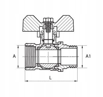 1-tums klapmembranventilpanel x panel