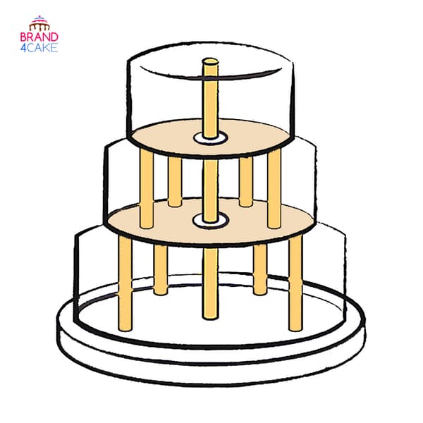 2-lags kagefad 34/18 cm Brand4Cake