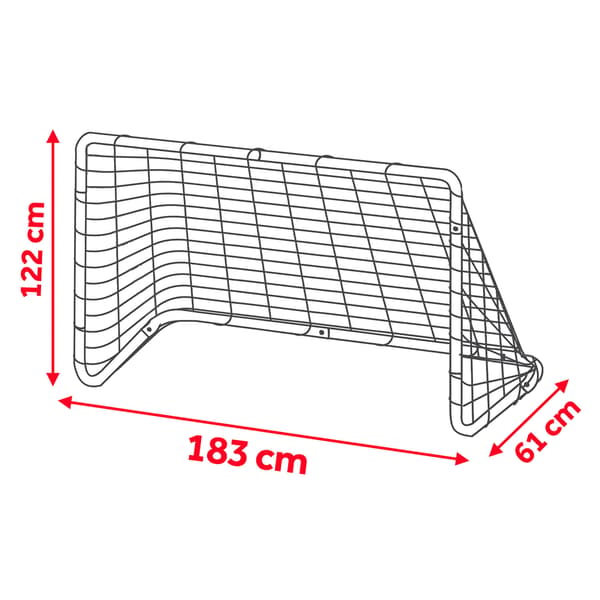 Fodboldmål 183 x 122 x 61 cm NS-492 sort