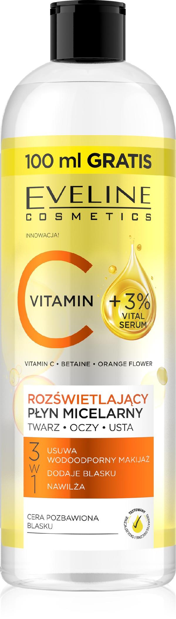 EVELINE C-vitamiini kirkastava misellivoide 3in1 500 ml