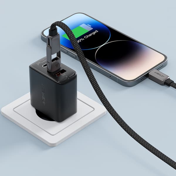 USB-C-kabel - USB-A / USB-C 480Mb/s 3A 1,2m - sort