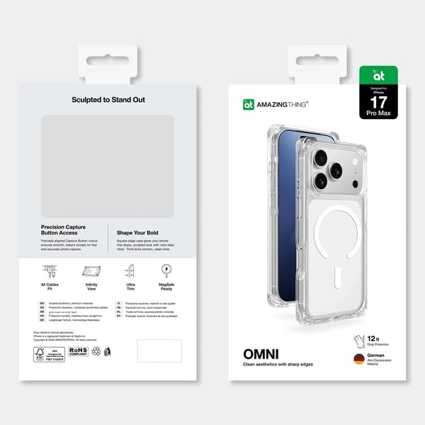 iPhone 17 Pro Max Omni MagSafe -kotelo - läpinäkyvä