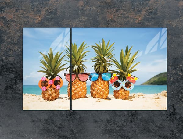GLASSKYDDSPLÅT FÖR SPIS 90x52 ANANAS