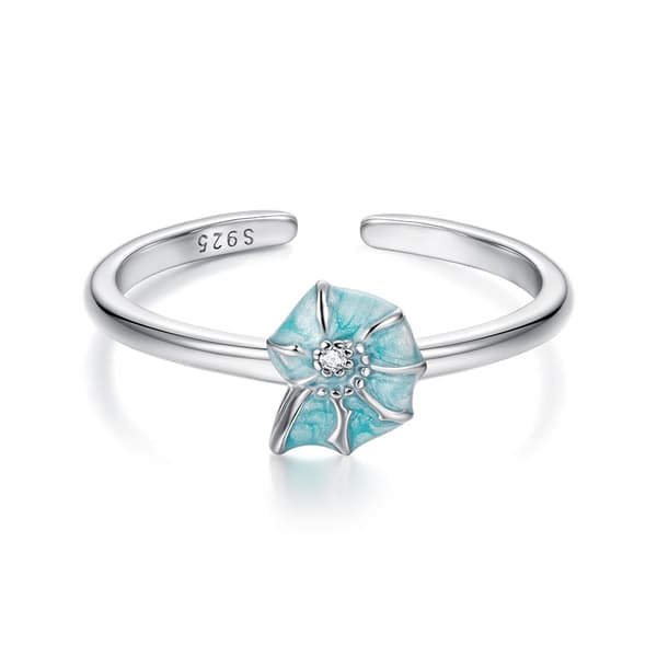 Silverring Justerbar Snäckskalring 925 Silver Trusky
