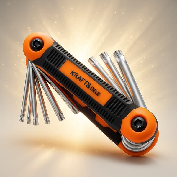 8-delte foldbare Torx unbrakonøgler | Kraft&Dele